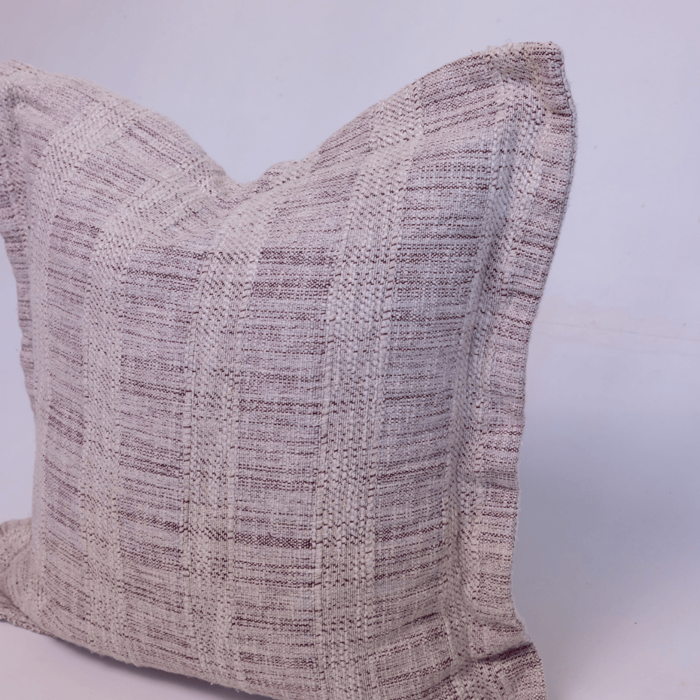 BHD HOME Lounge Cushion Thames Flange Natural Lounge Cushion 55 x 55cm