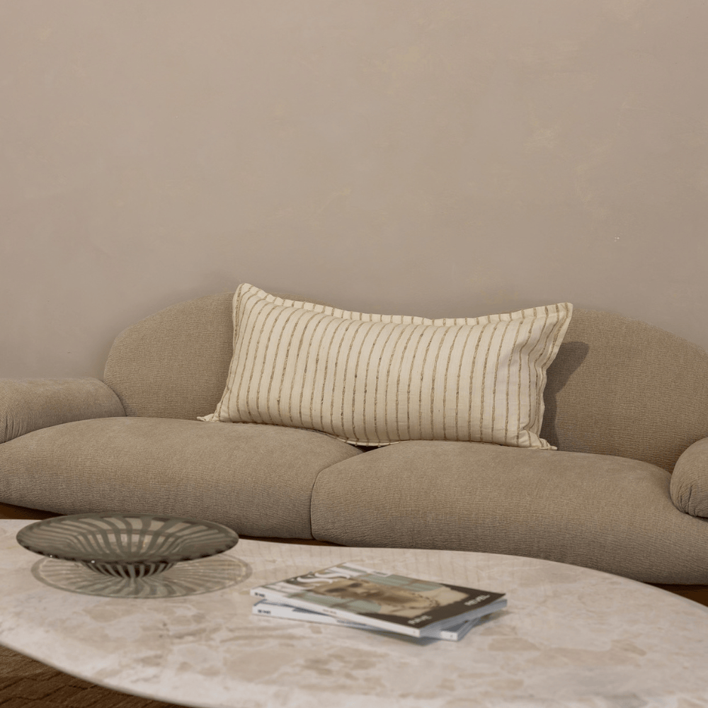 BHD HOME Lumber Cushion Weave Chiltern Silk Natural Long Lumbar Cushion 40 x 90cm