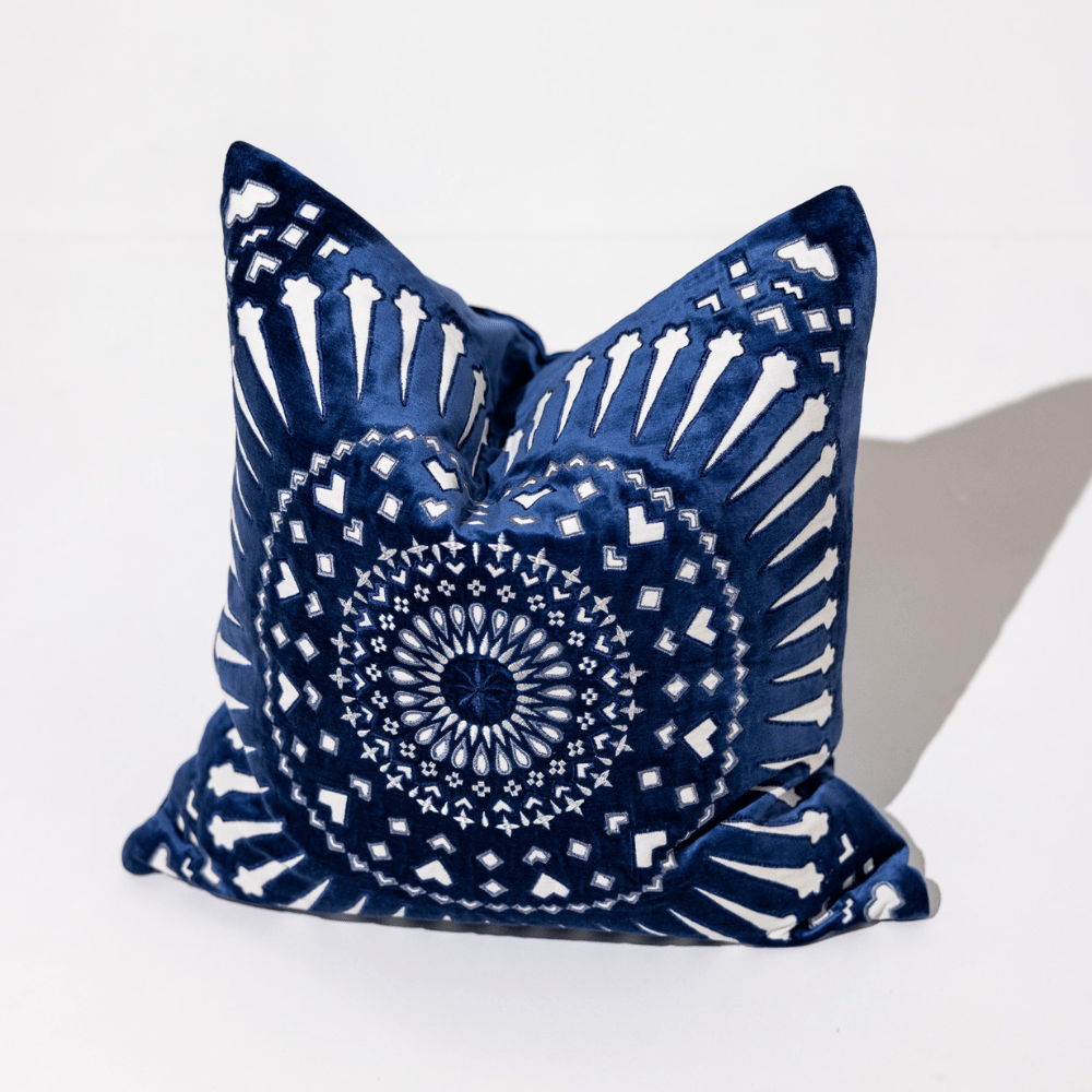 BHD HOME Mayan Sphere Sapphire Navy Cushion 55 x 55cm