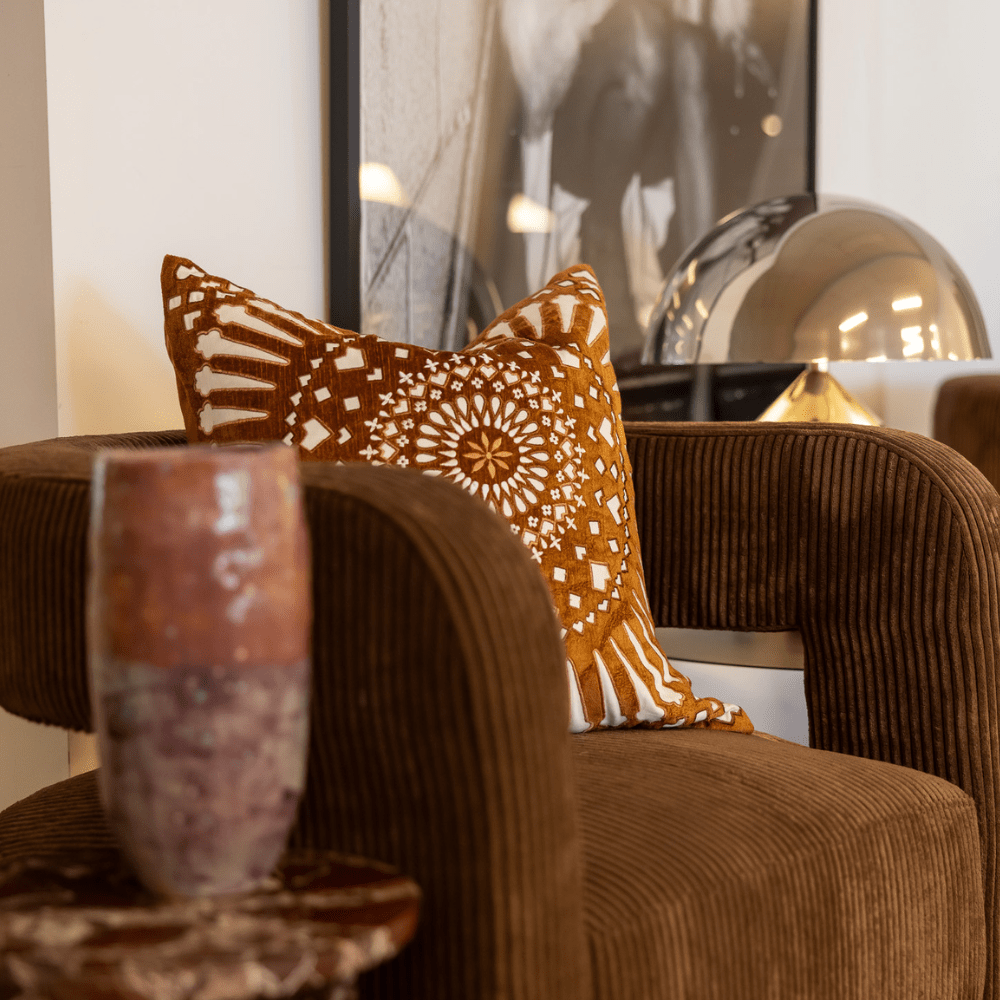 BHD HOME Mayan Sphere Toffee Lounge Cushion 55 x 55cm