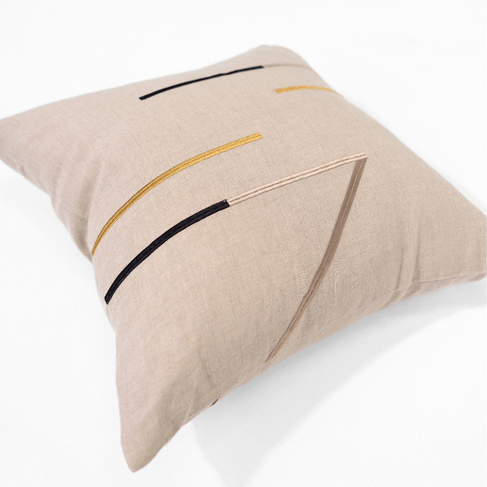 BHD HOME Niseko Lines Natural Lounge Cushion 55 x 55cm