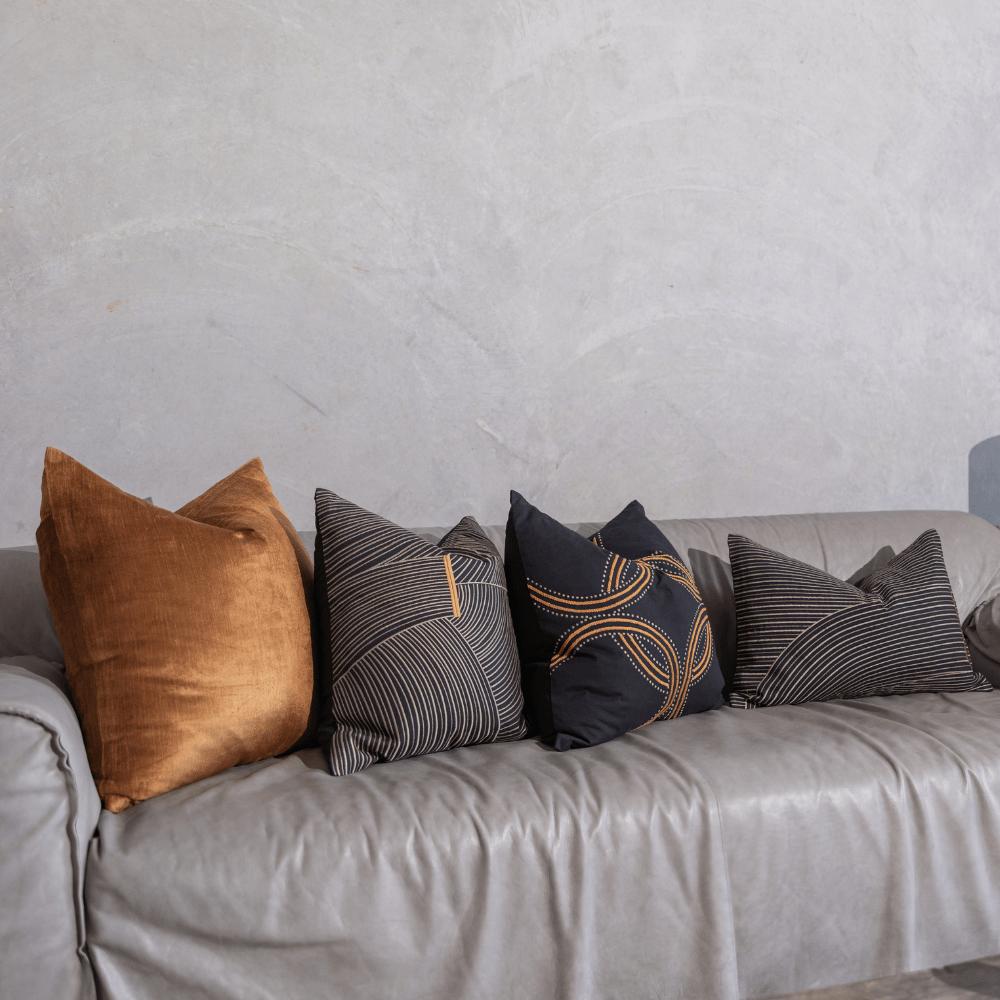 BHD HOME Niseko Rake Black Lounge Cushion 55 x 55cm