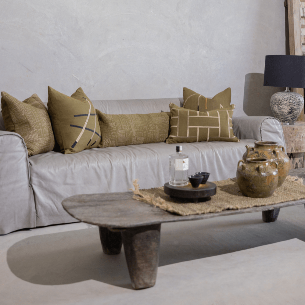 BHD HOME Niseko Sticks Olive Lounge Cushion 55 x 55cm