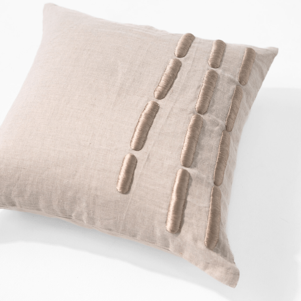 BHD HOME Niseko Yuki Bars Natural Lounge Cushion 55 x 55cm