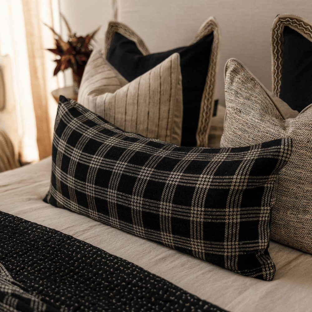 BHD HOME Noir Handwoven Long Lumber Cushion Cover