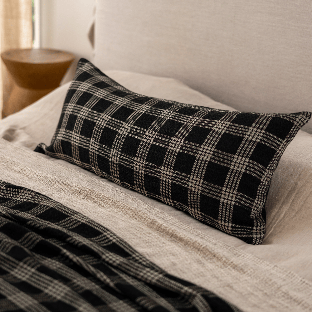 BHD HOME Noir Handwoven Long Lumber Cushion Cover