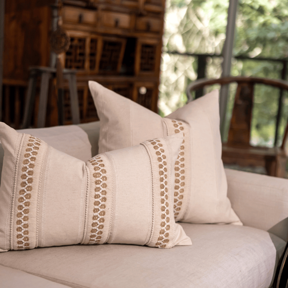 BHD HOME Nottingham handwoven Braid Cushion