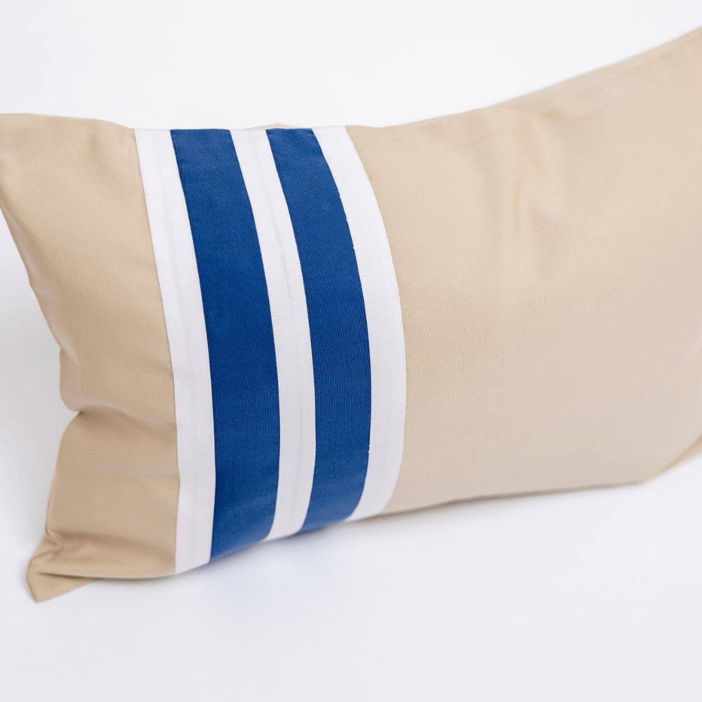 BHD HOME Outdoor Cloud Outdoor Nautical Regent Stripe Blue and Beige Lumber