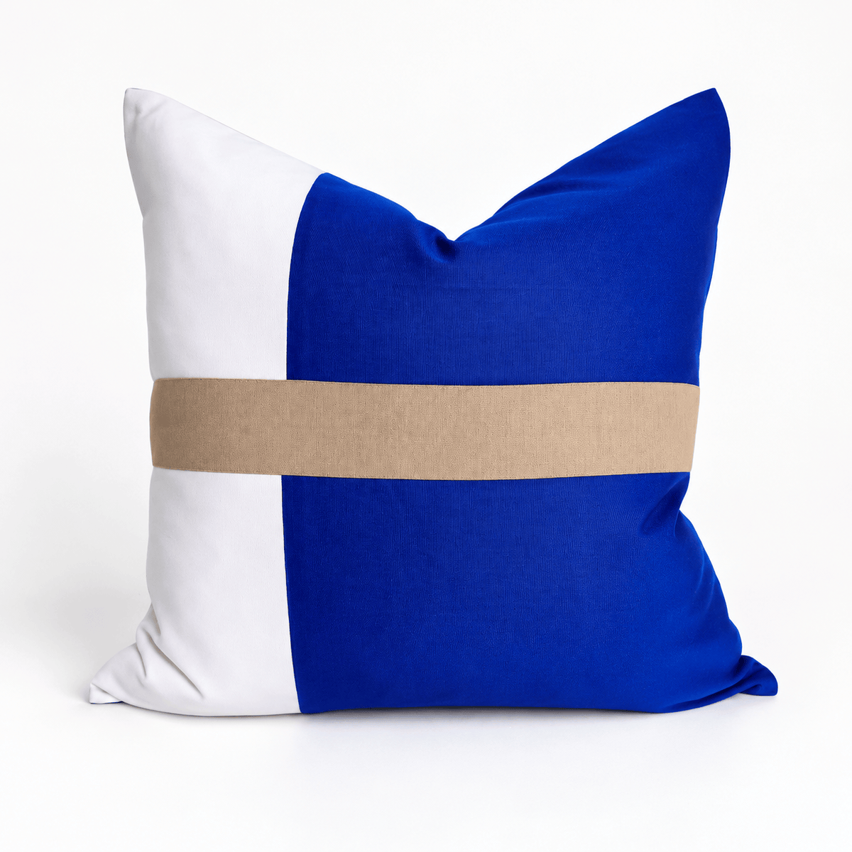 BHD HOME Outdoor Cushion Outdoor Nautical Signal Cobalt & White Lounge Cushion – UV Resistant