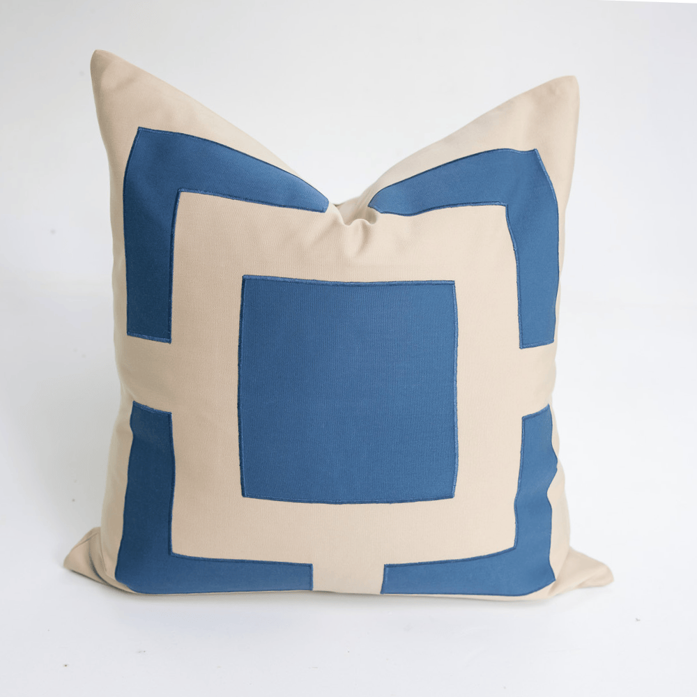 BHD HOME Outdoor Cushion Outdoor Panel Sand & Denim Blue Lounge Cushion – UV Resistant