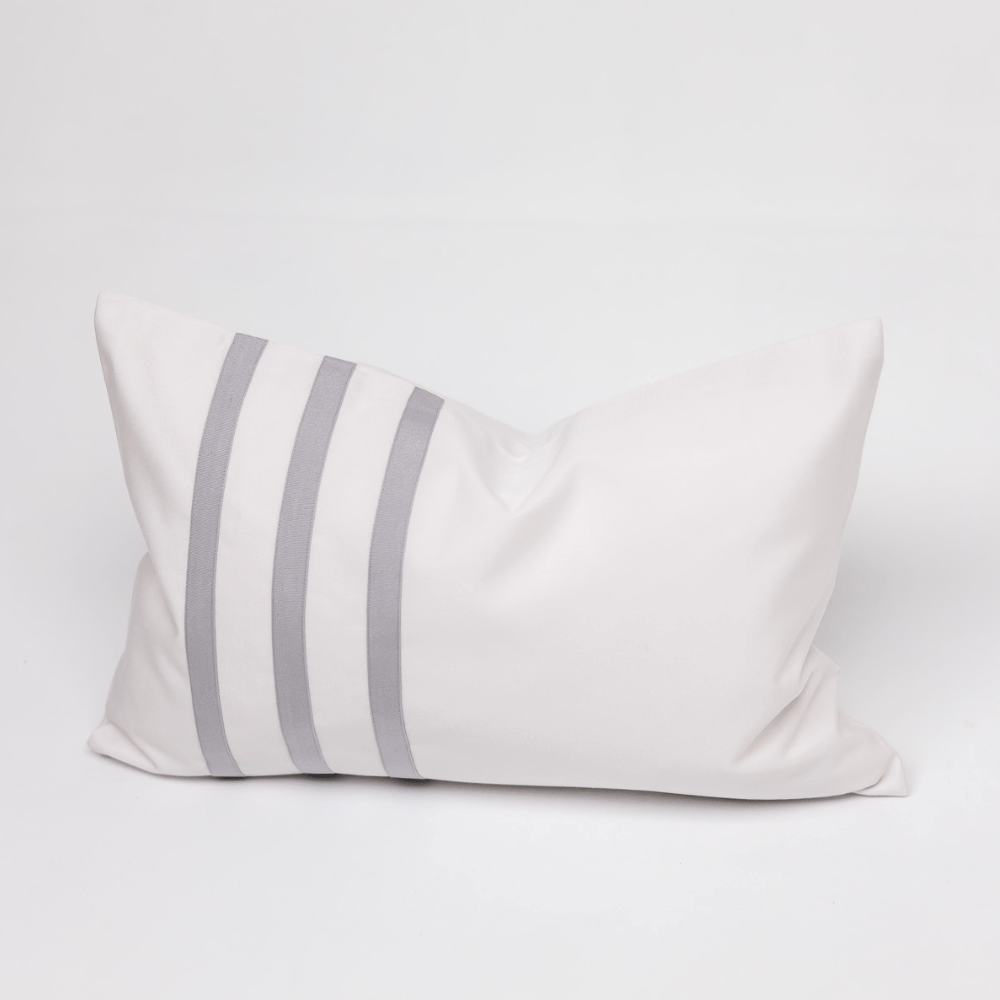 BHD HOME Outdoor Grey Outdoor Nautical Regent Stripe White and Grey