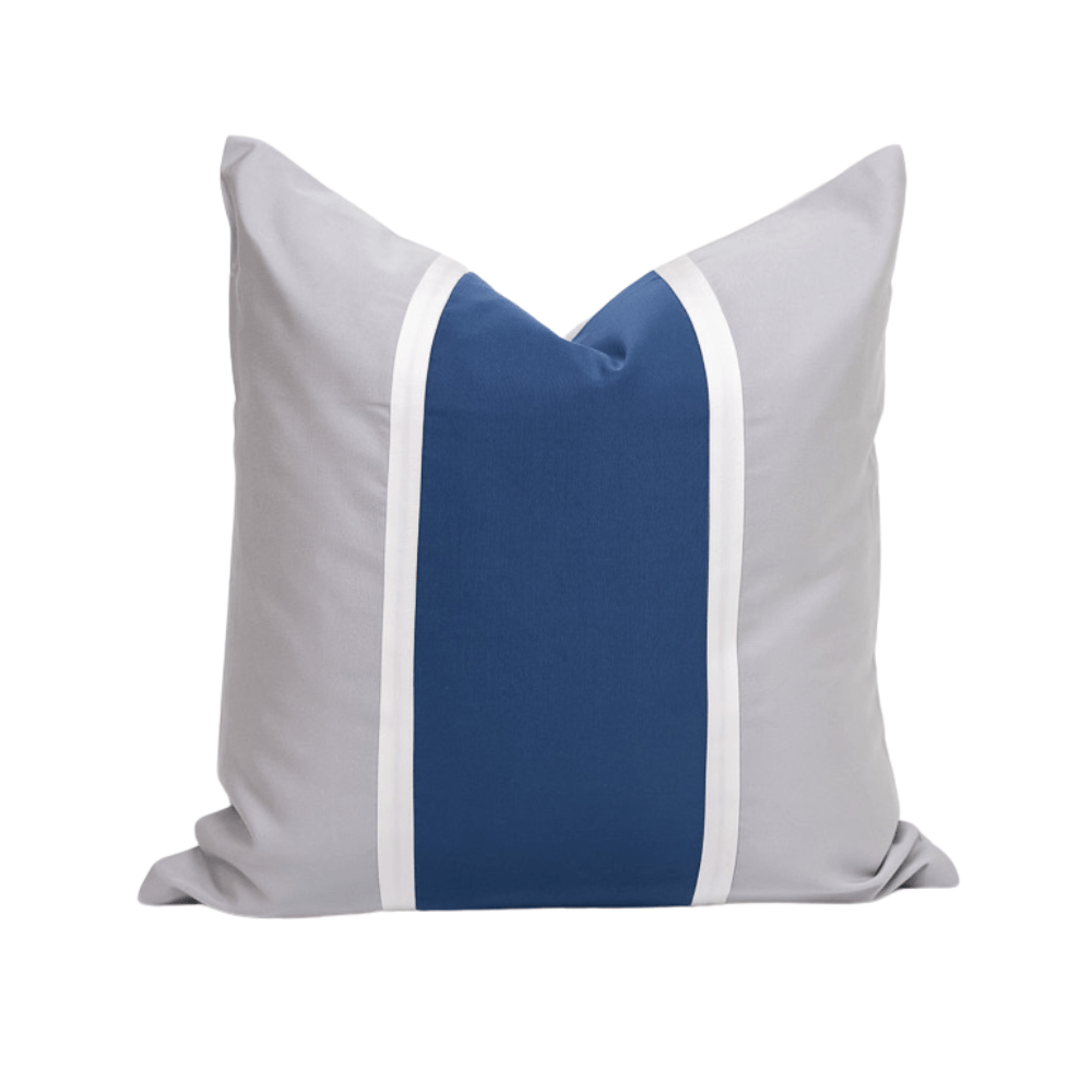 BHD HOME Outdoor Liso Blue and Grey Outdoor Nautical Regent Liso Blue and Grey