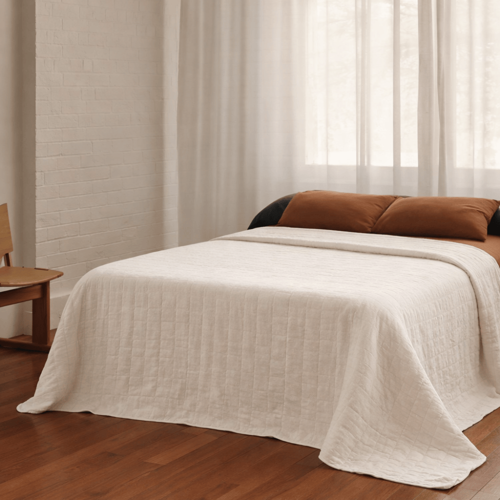 BHD HOME Quilt Linen White Quilt