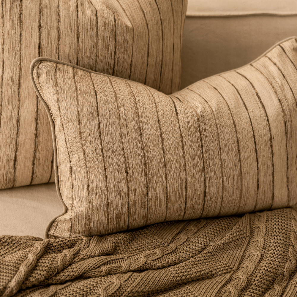 BHD HOME Reeding Silk handwoven Cushion