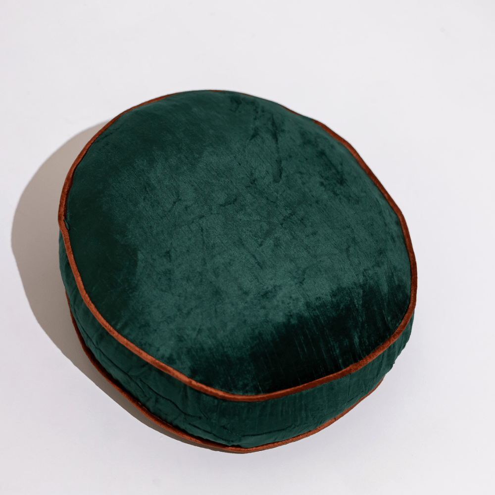 BHD HOME Round Cushion Frankie Emerald Velvet Round Cushion 45 x 45 x 10cm