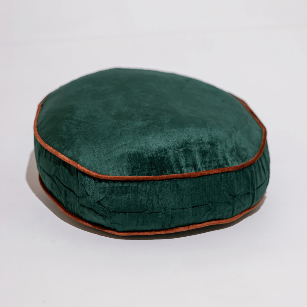 BHD HOME Round Cushion Frankie Emerald Velvet Round Cushion 45 x 45 x 10cm