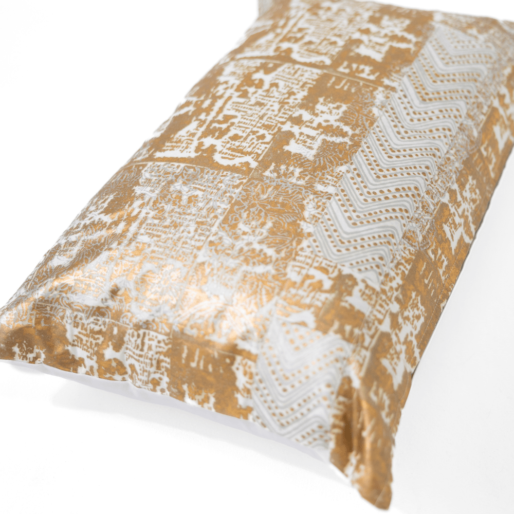 BHD HOME Ruins Gold Medium Lumbar Cushion 40 x 60cm