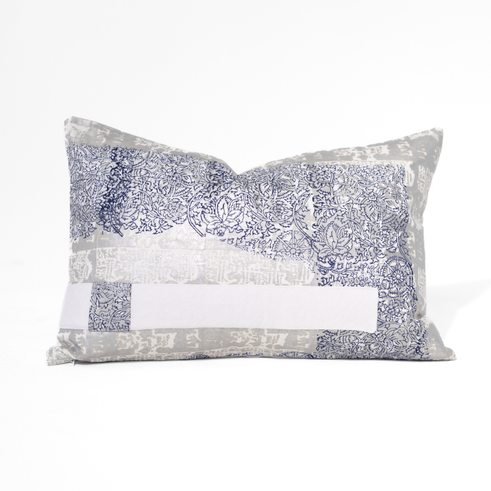 BHD HOME Ruins Silver Medium Lumbar Cushion 40 x 60cm