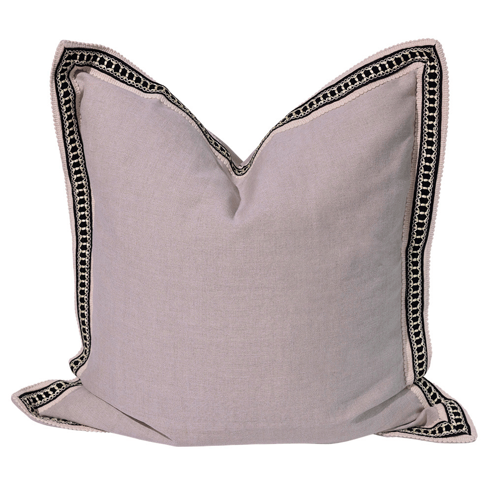 BHD HOME Sterling Braid Natural Euro Cushion 65 x 65cm