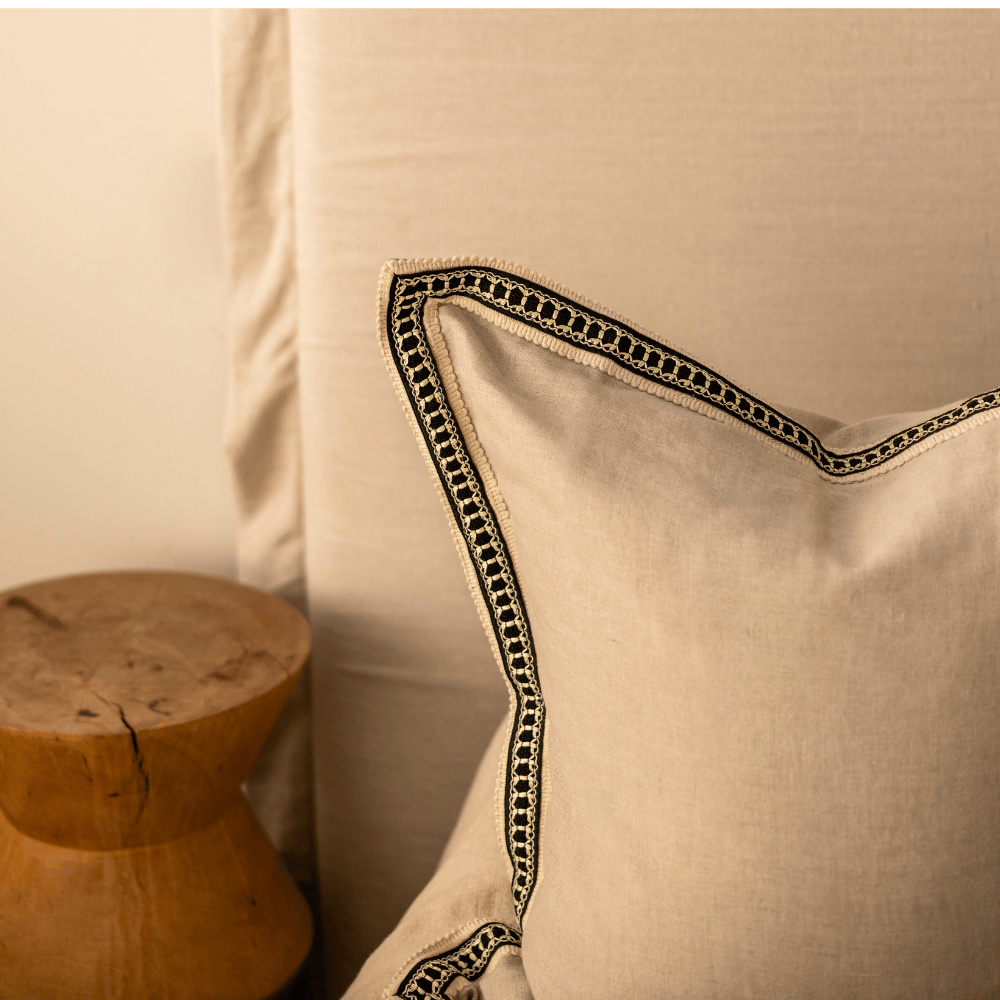 BHD HOME Sterling Braid Natural Euro Cushion 65 x 65cm
