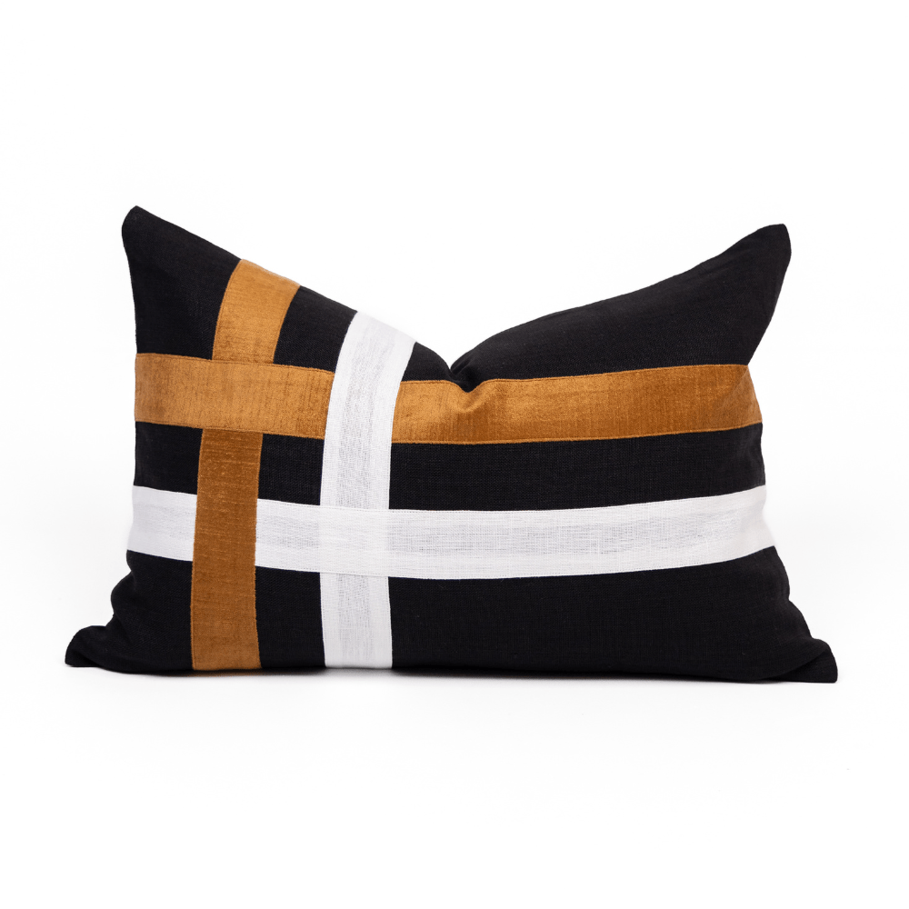 BHD HOME The Burleigh Black Lumbar Cushion 40 x 60cm