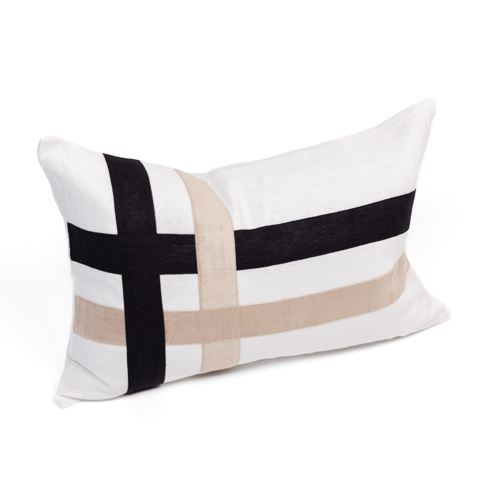 BHD HOME The Burleigh White Lumbar Cushion 40 x 60cm