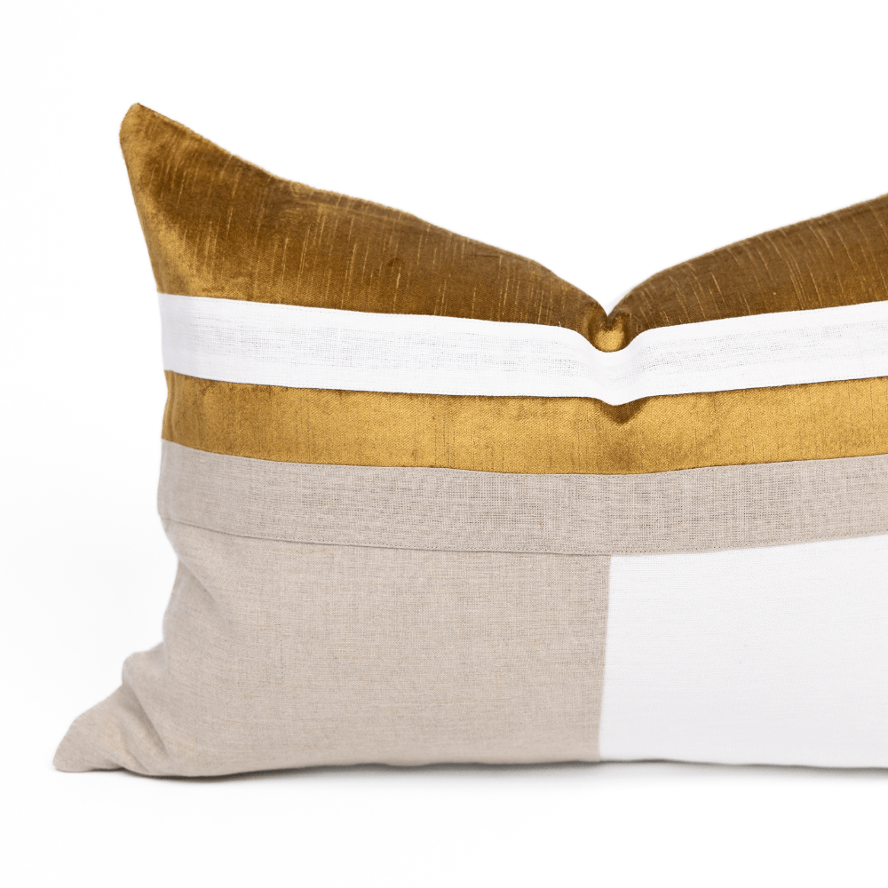 BHD HOME The Kirra Gold Lumbar Cushion 40 x 60cm