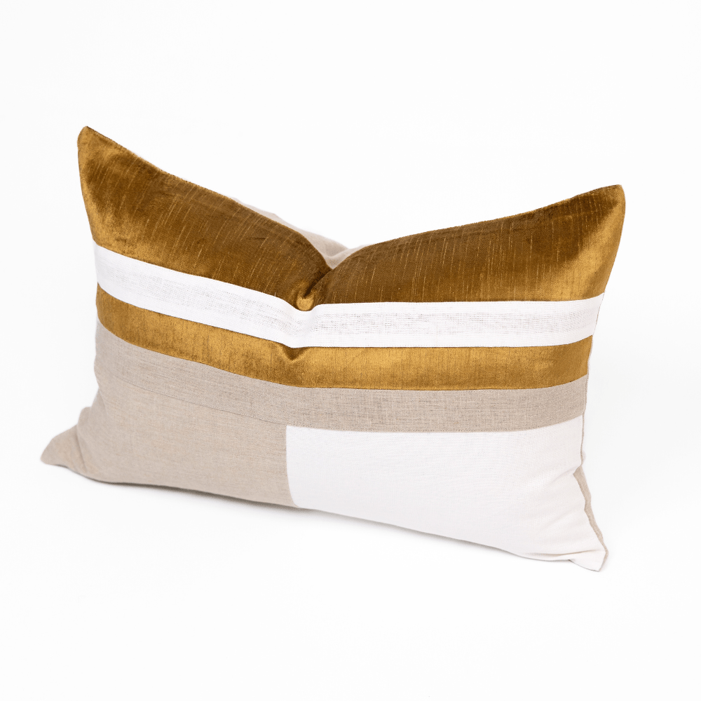 BHD HOME The Kirra Gold Lumbar Cushion 40 x 60cm