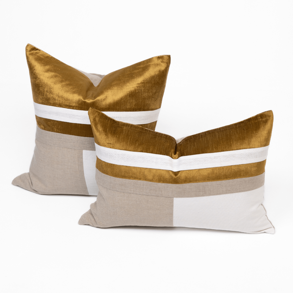 BHD HOME The Kirra Gold Lumbar Cushion 40 x 60cm