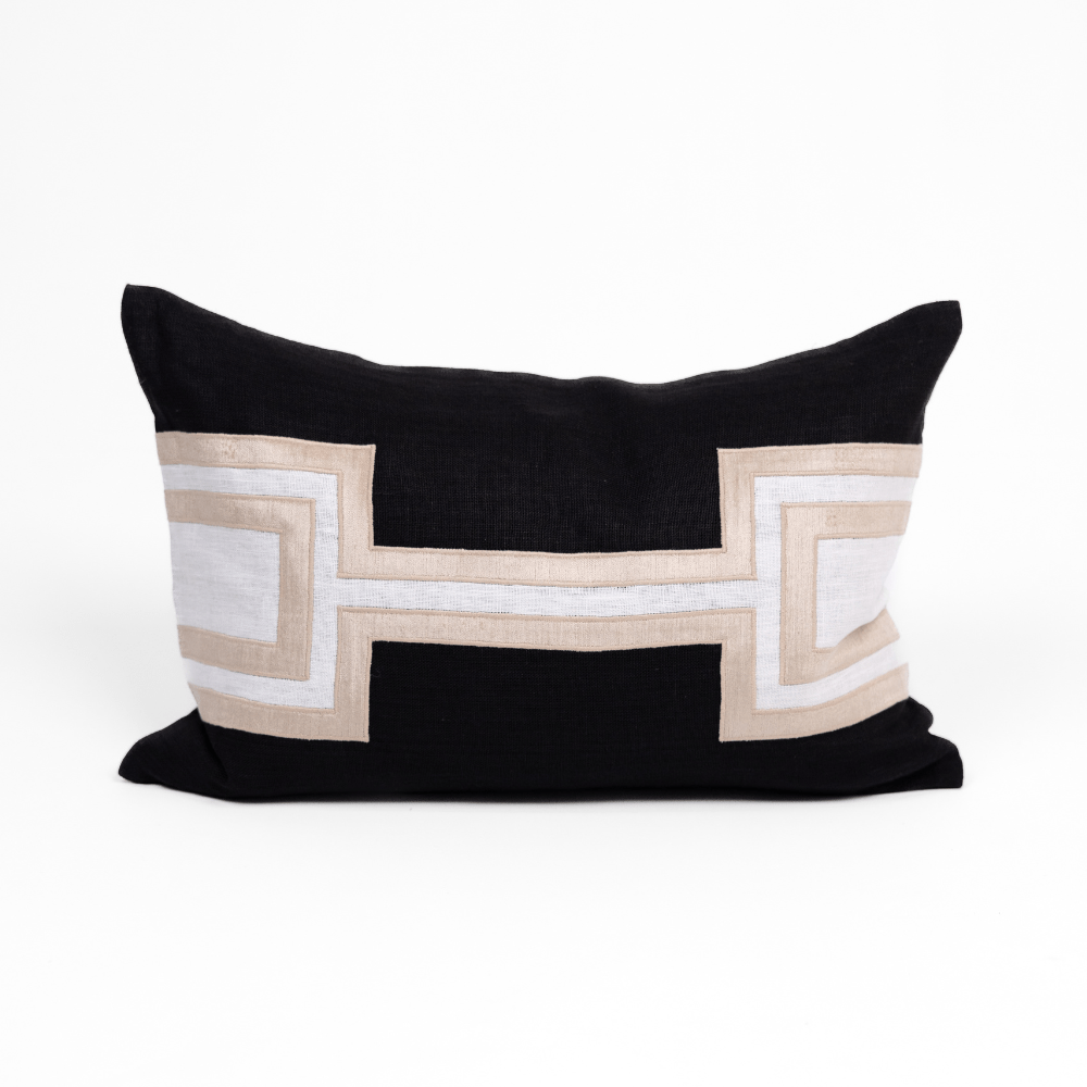 BHD HOME The Palm Beige Lumbar Cushion 40 x 60cm