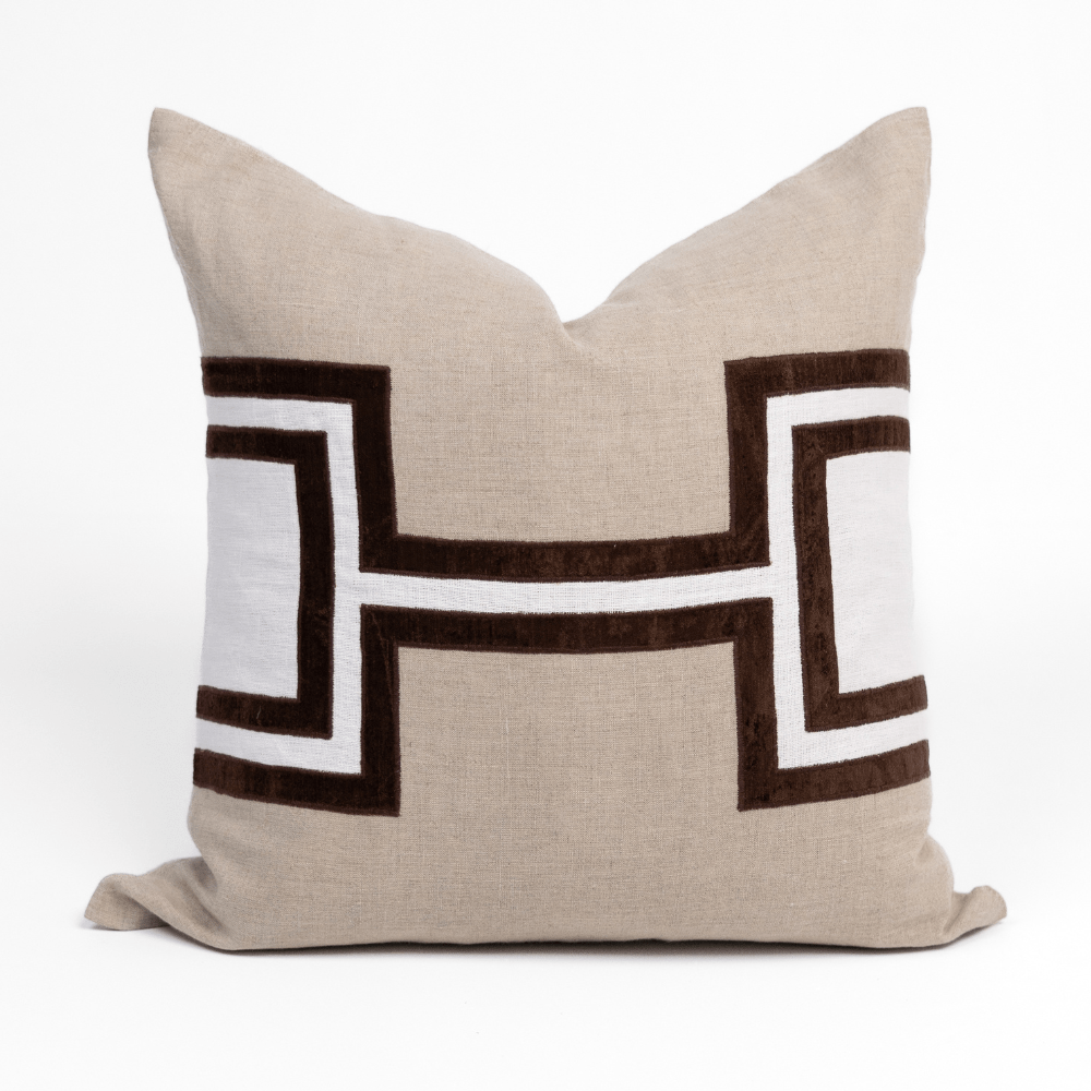 BHD HOME The Palm Chocolate Lounge Cushion 55 x 55cm