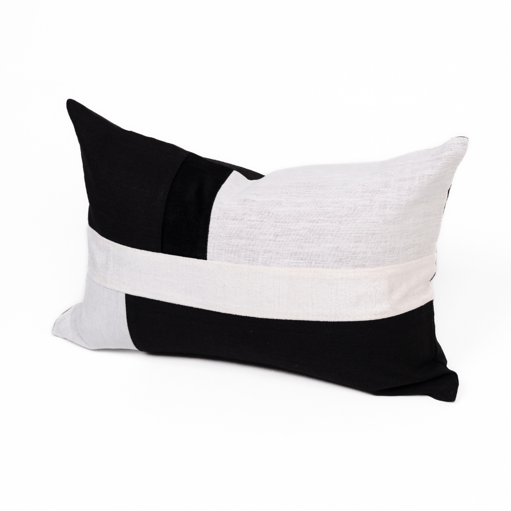 BHD HOME The Talle Black Lumbar Cushion 40 x 60cm