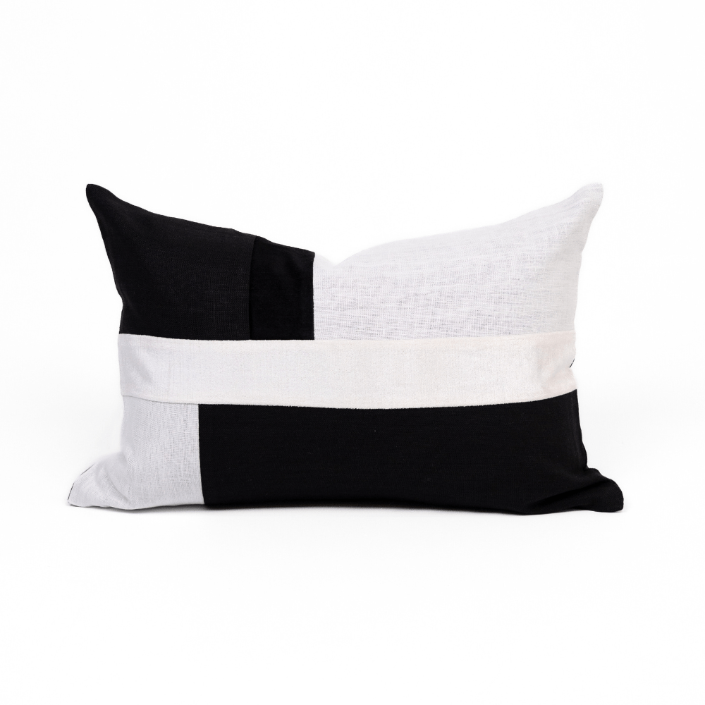 BHD HOME The Talle Black Lumbar Cushion 40 x 60cm