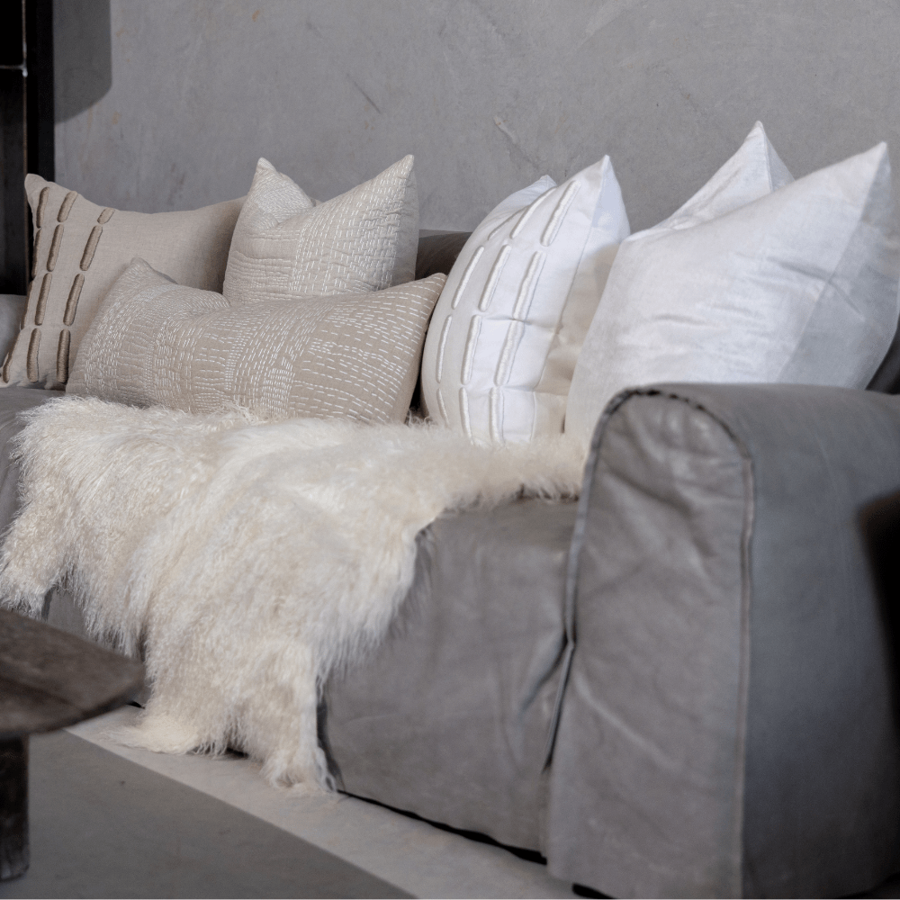 BHD HOME Velvet White Euro Cushion 65 x 65cm