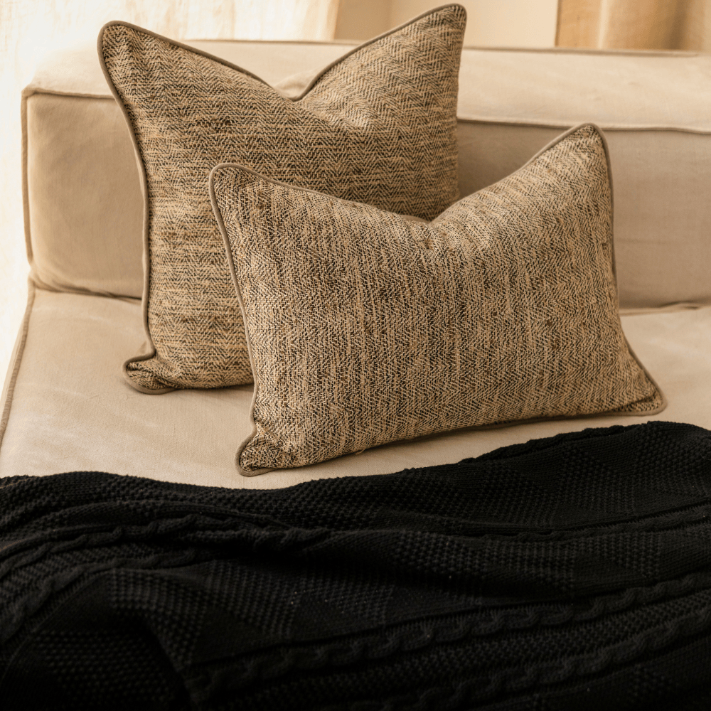 BHD HOME York Herringbone Handwoven Cushion