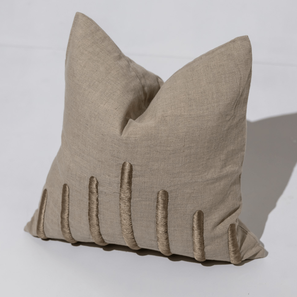 BHD HOME Yuki Bars Centre Natural Lounge Cushion 55 x 55cm