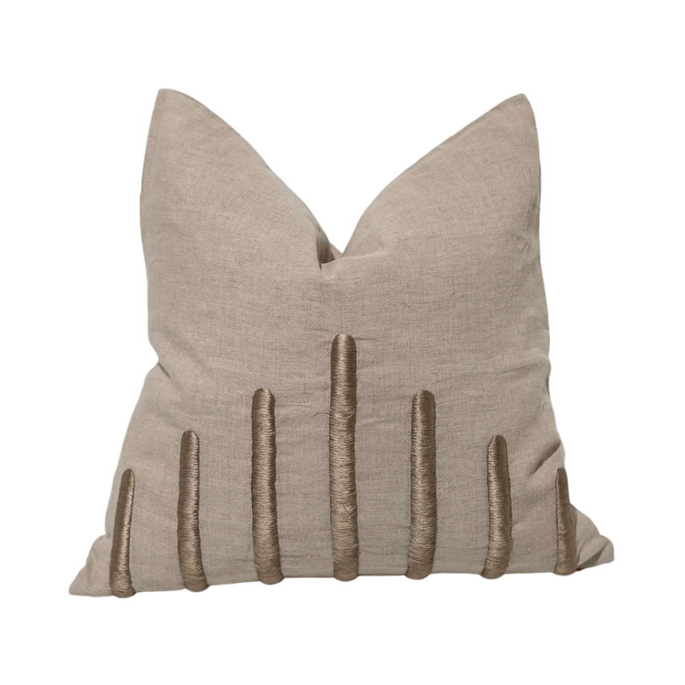 BHD HOME Yuki Bars Centre Natural Lounge Cushion 55 x 55cm