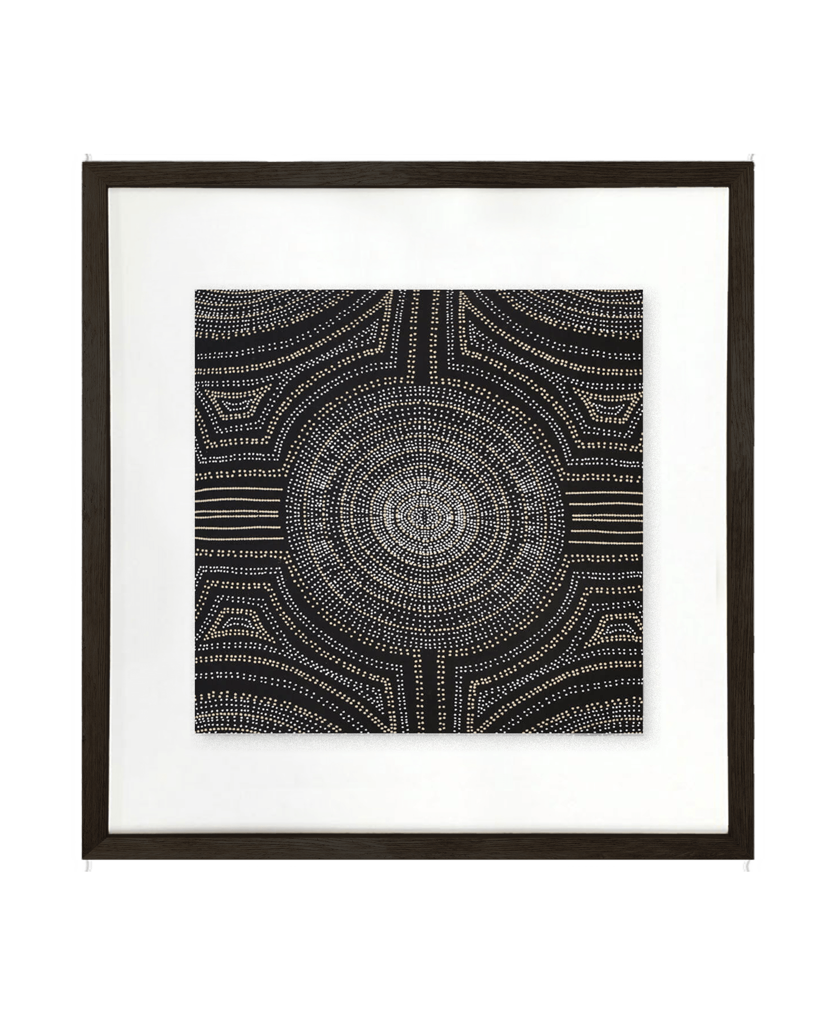 Bandhini Homewear Design Artwork Black Frame / 50 x 50 cm Dreamtime Aboriginal Dot Black Artwork 50 x 50 cm