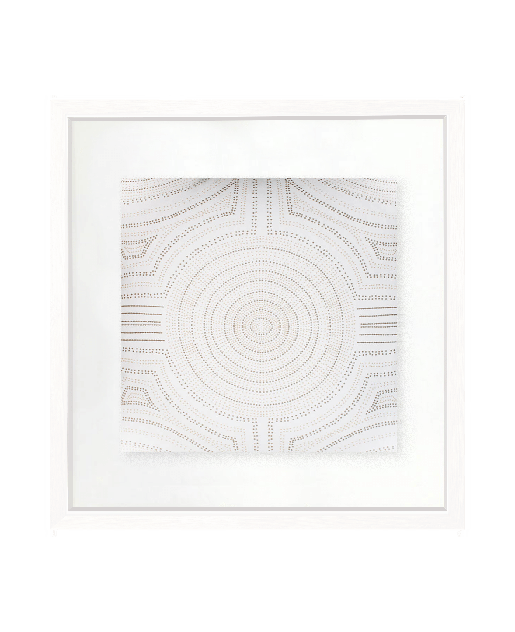 Bandhini Homewear Design Artwork White Frame / 50 x 50 cm Dreamtime Aborginal Dot Artwork Natural 50 x 50cm