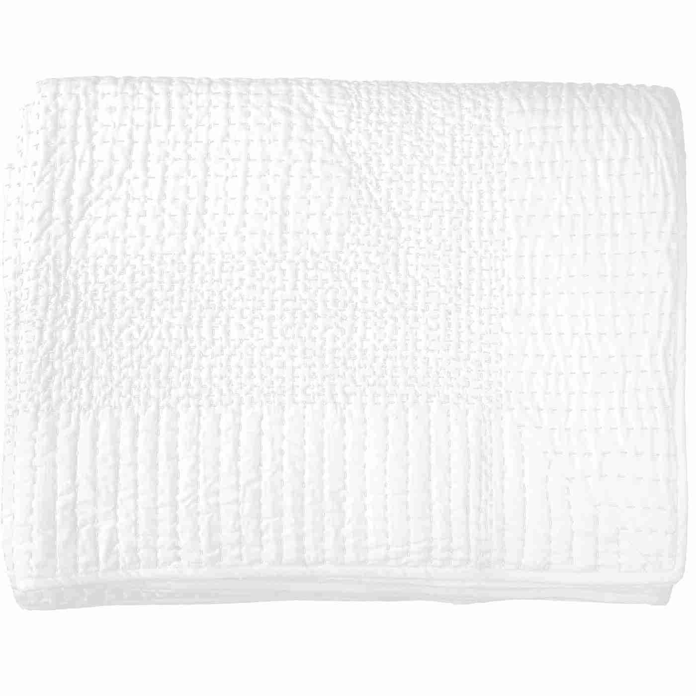 Bandhini Homewear Design Bedsash White / 30 x 90 Inches Gudri Stitching Black Bedsash 76 x 229cm