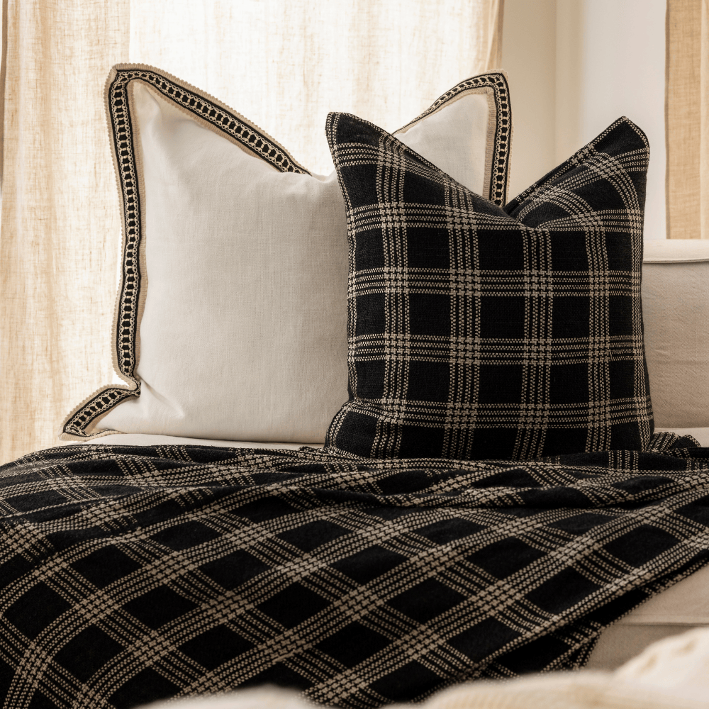 Lincoln Braid White Euro Cushion 65 x 65cm