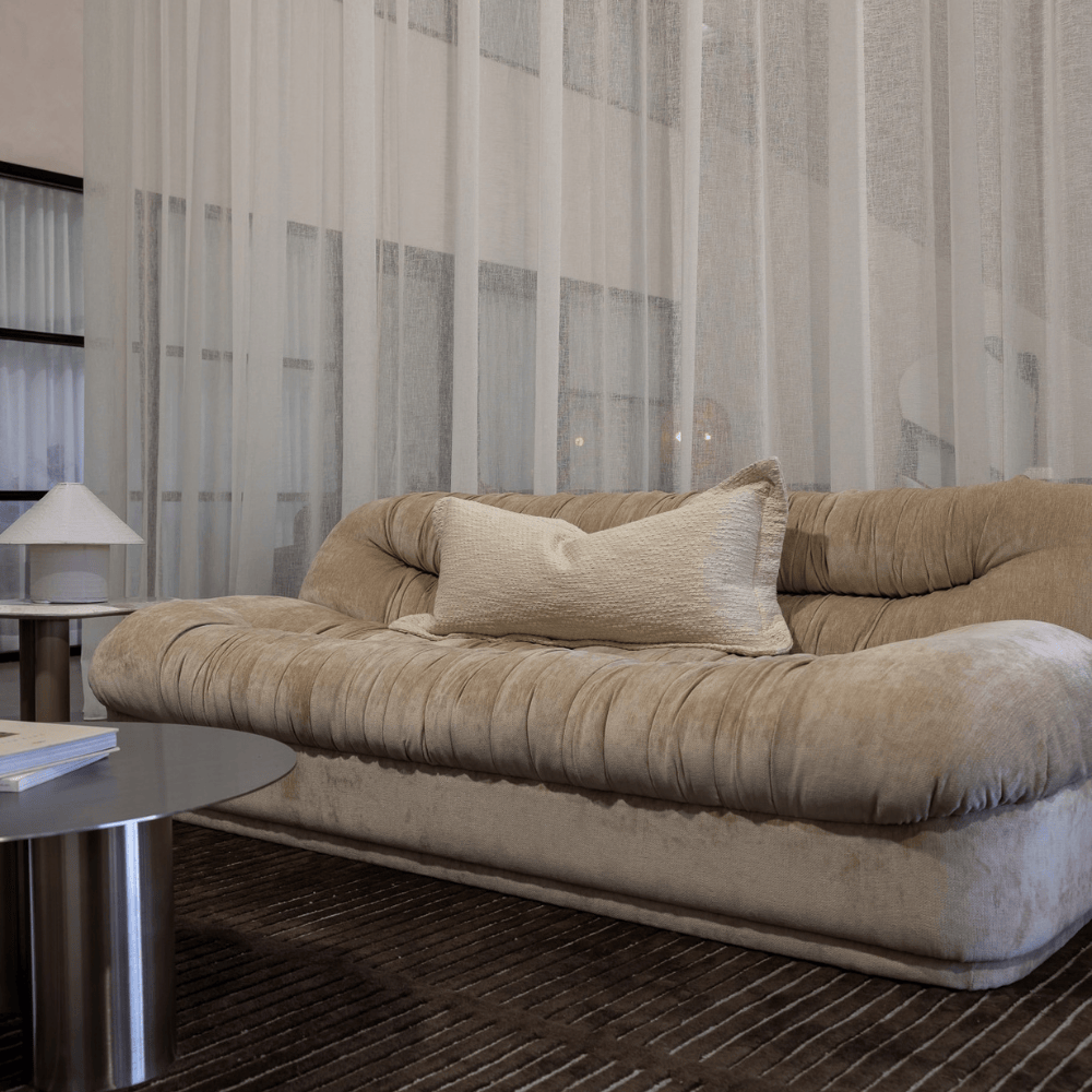 Weave Cotswold Flange Natural Long Lumbar Cushion 40 x 90cm