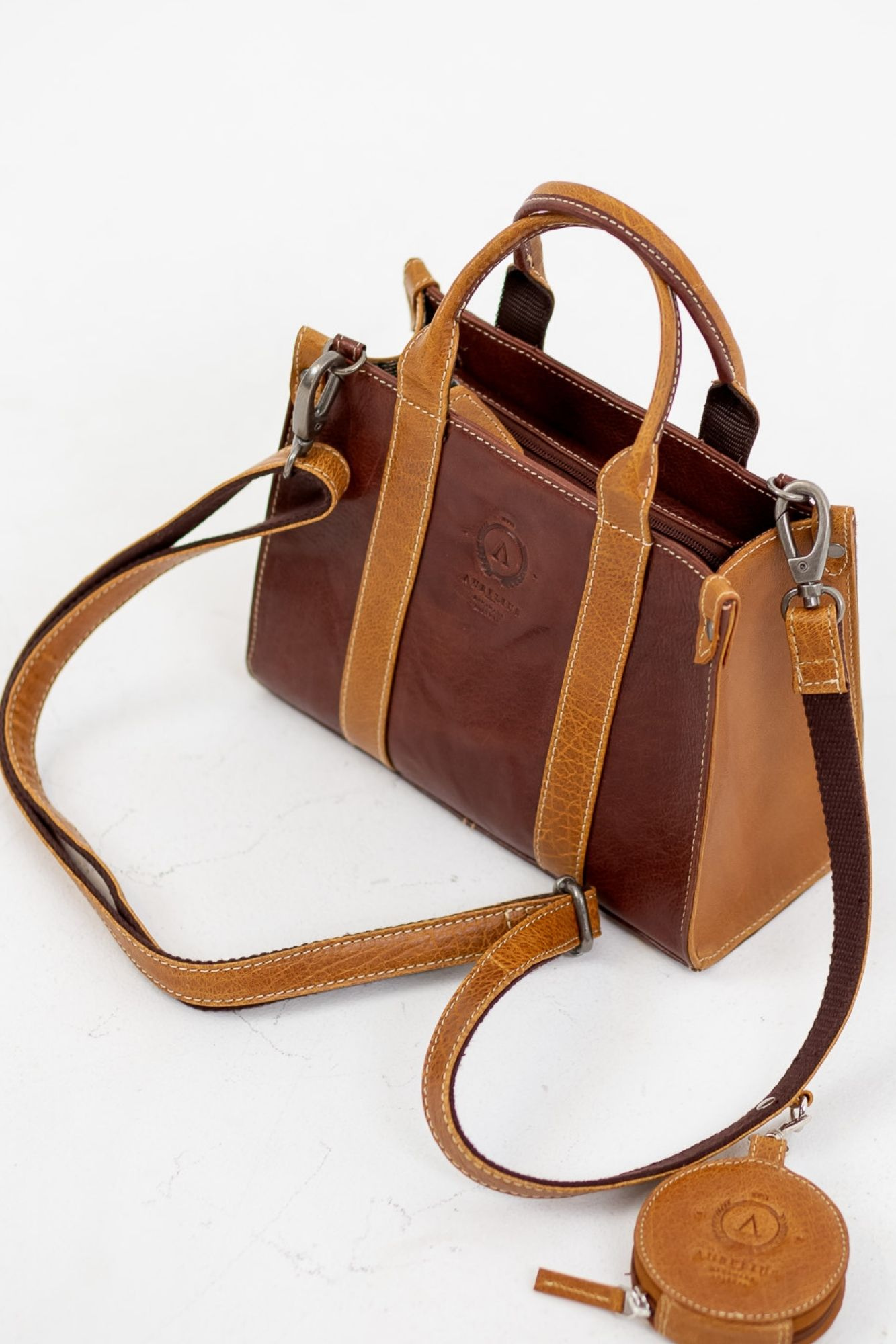 Quinn Tan Leather Tote