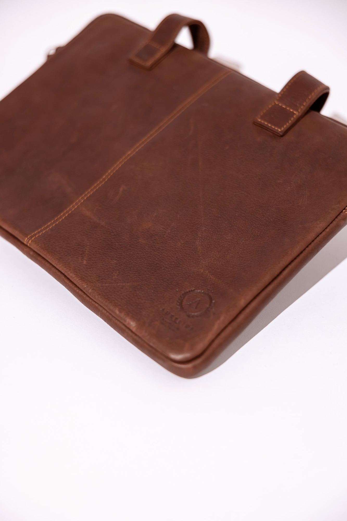Aurelius Leather Leather Bag Aurelius Leather Dark Tan Leather Laptop Sleeve
