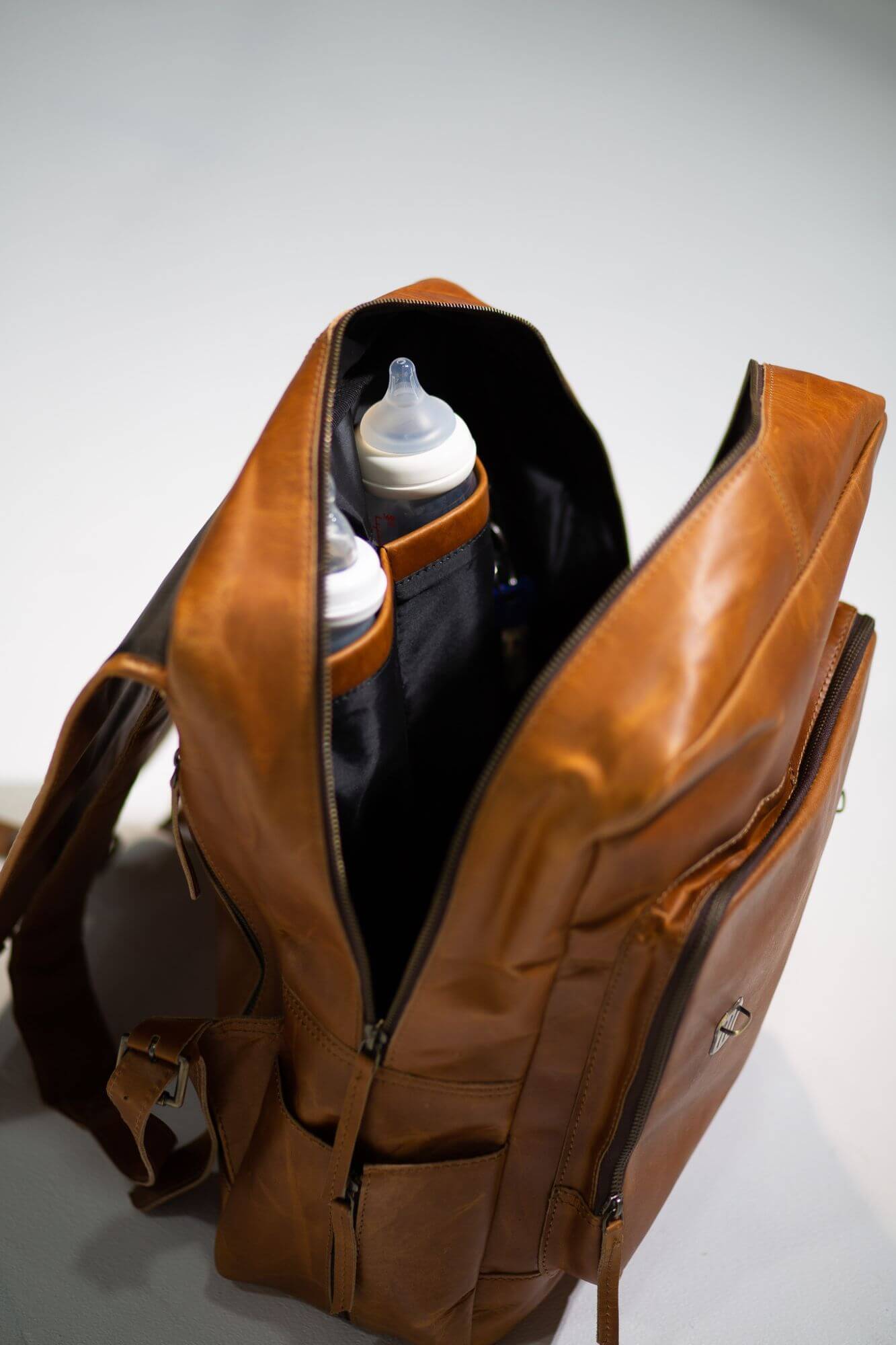 Aurelius Leather Leather Bag Baby Backpack Oscar Leather Baby Backpack