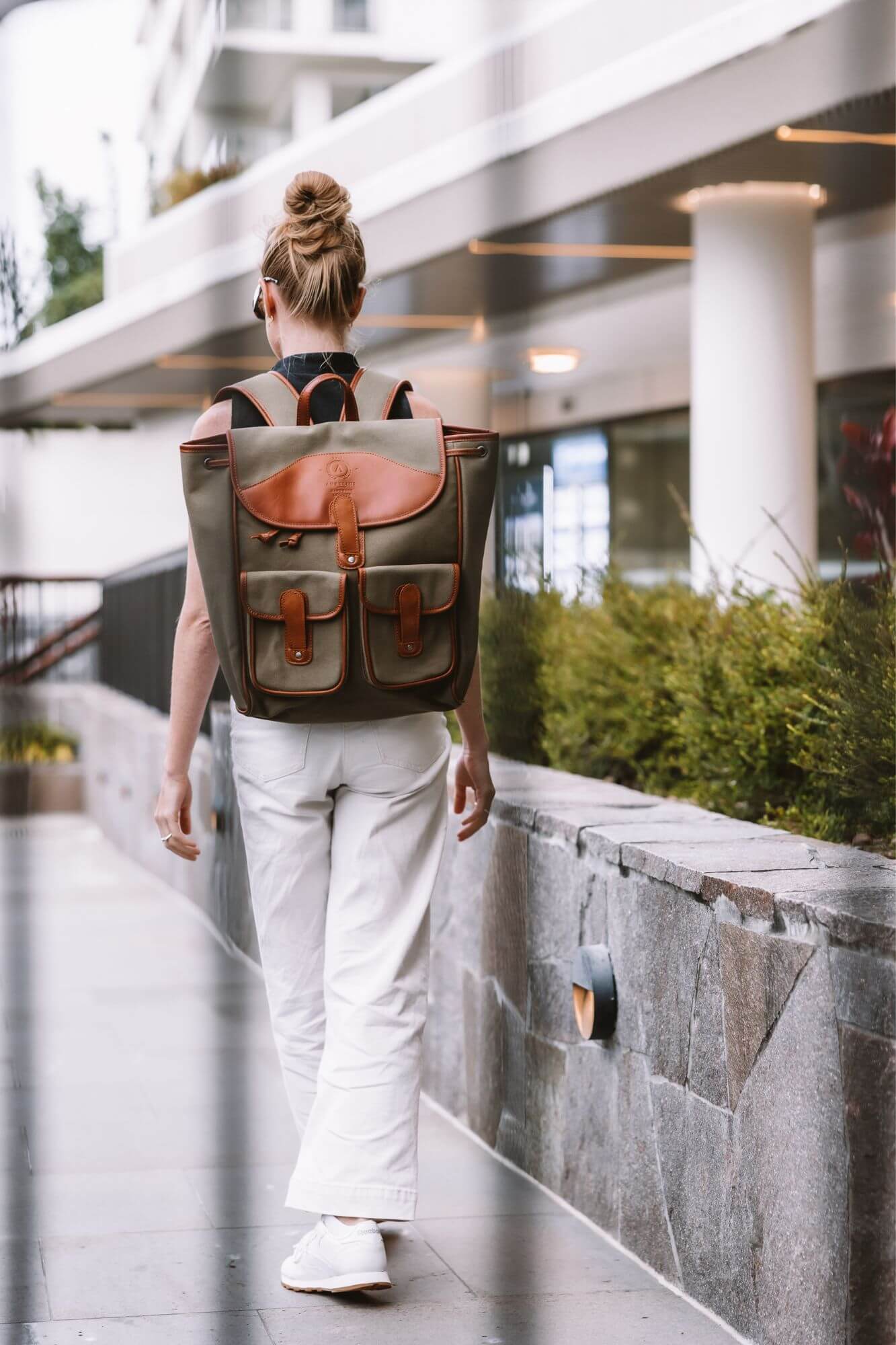 Aurelius Leather Leather Bag Backpack Byron Canvas and Leather Backpack