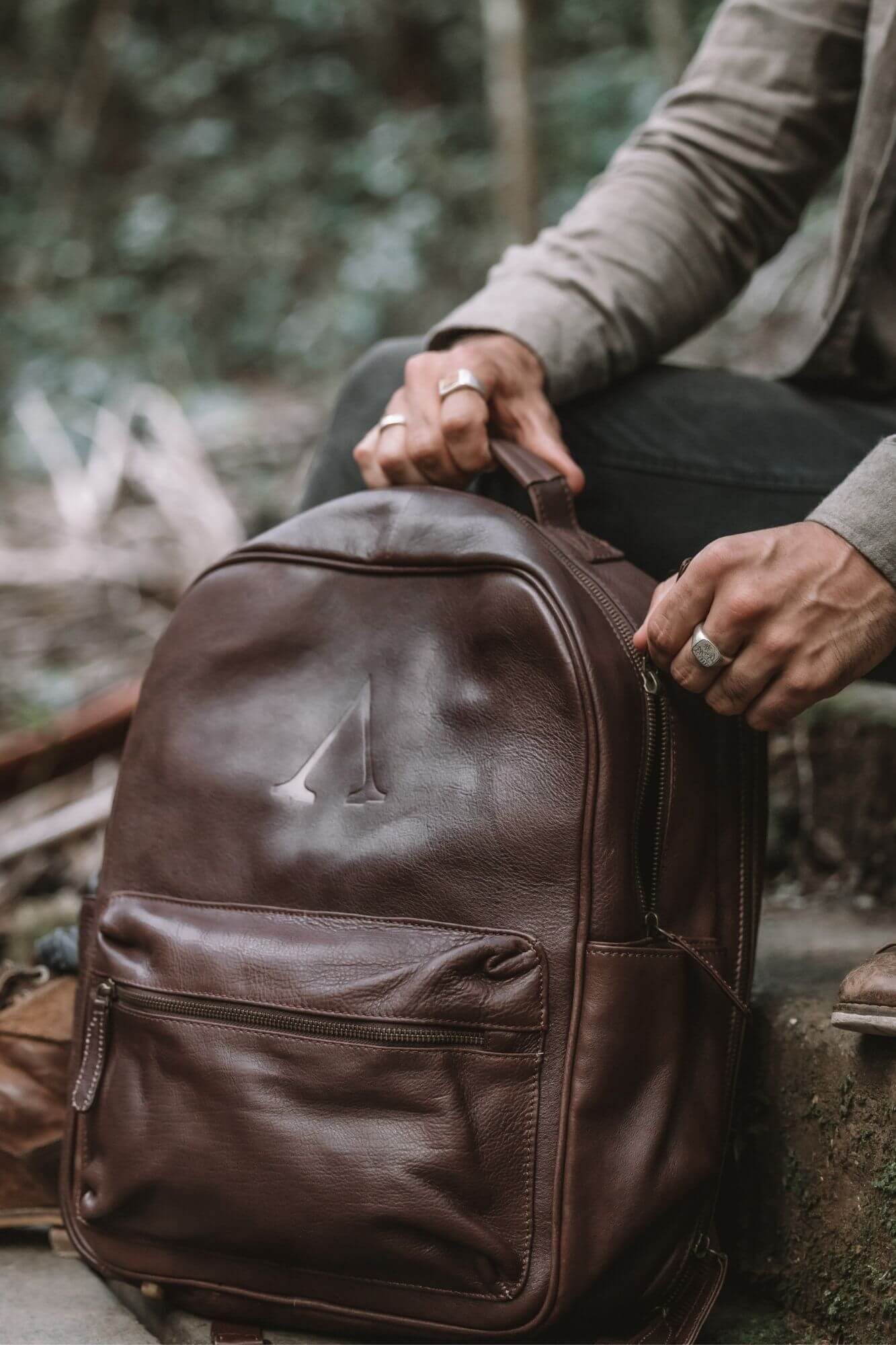 Aurelius Leather Leather Bag Leather Backpack Edmond Leather Backpack