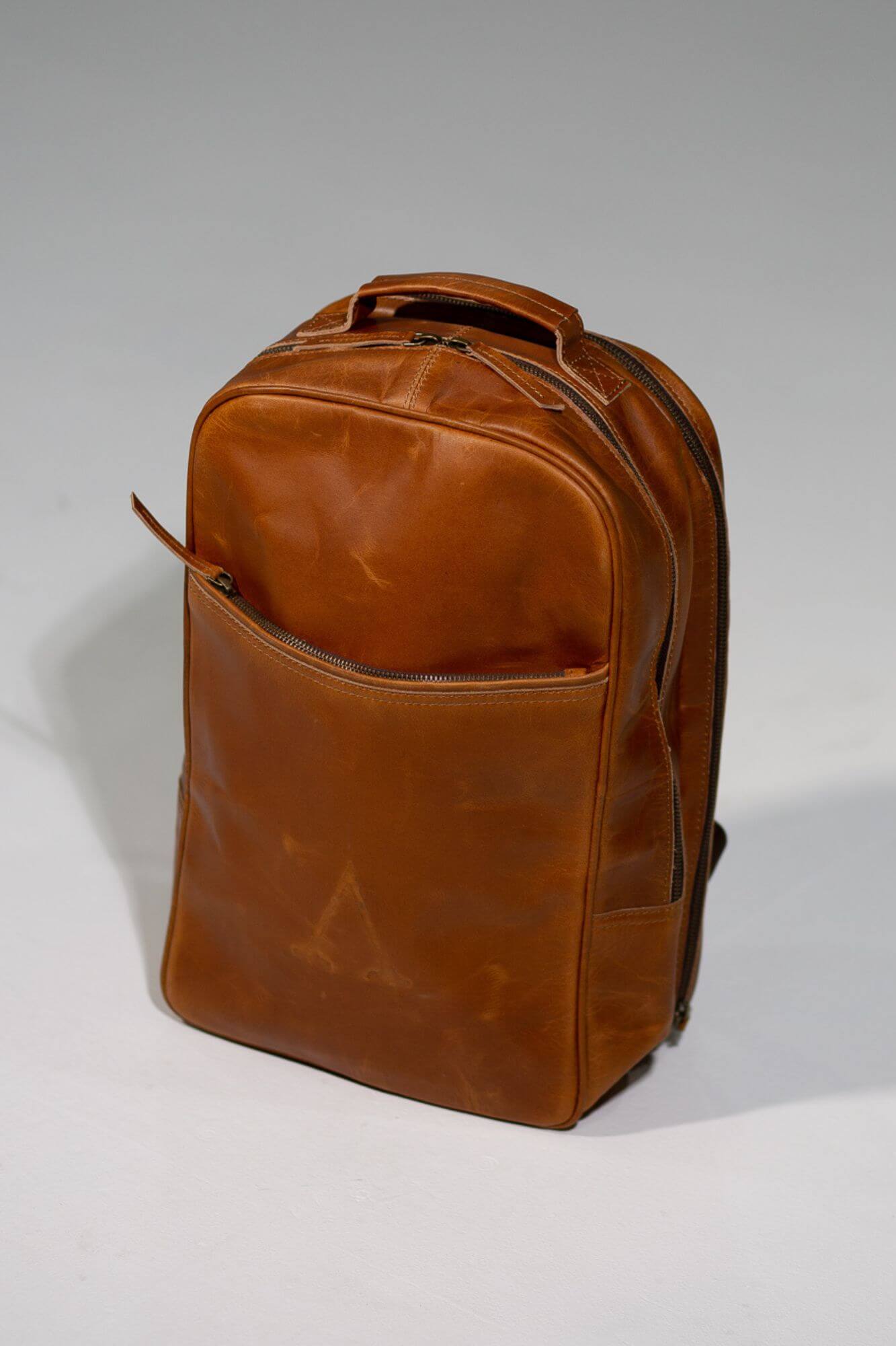 Aurelius Leather Leather Bag Leather Backpack Hunter Leather Tan Backpack