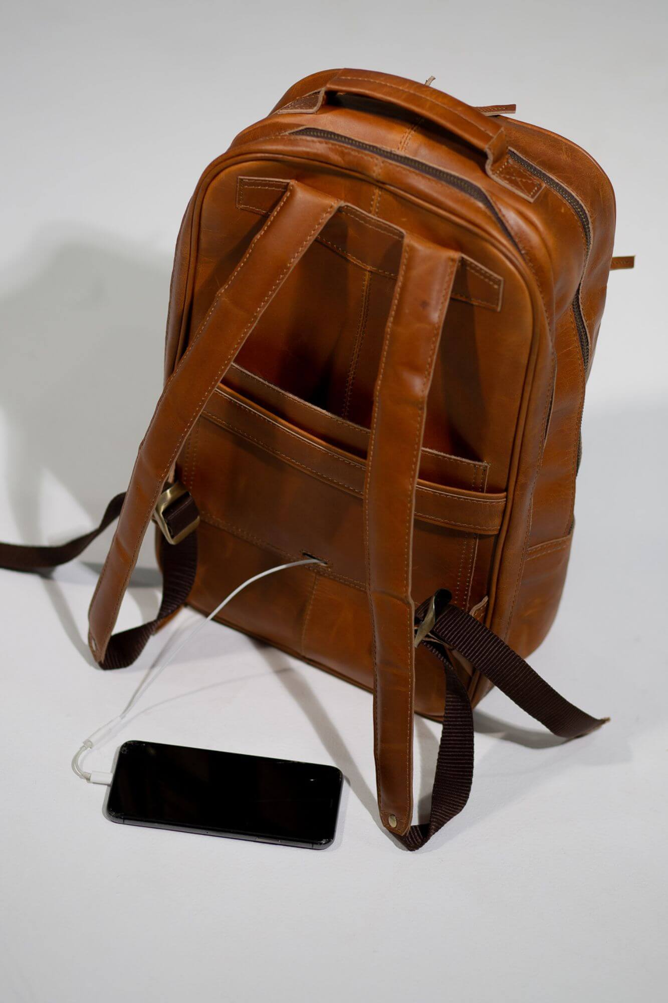 Aurelius Leather Leather Bag Leather Backpack Hunter Leather Tan Backpack