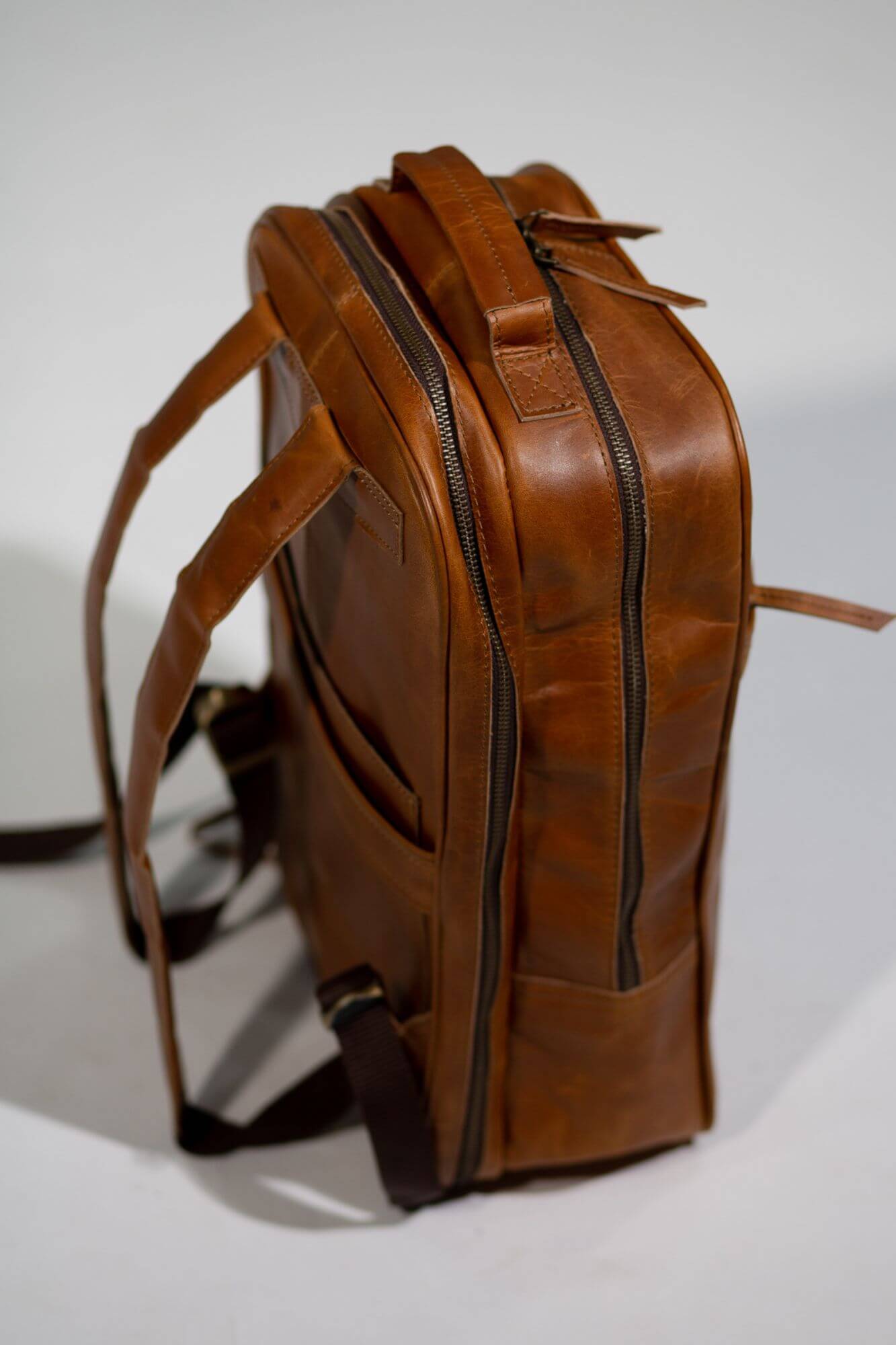 Aurelius Leather Leather Bag Leather Backpack Hunter Leather Tan Backpack